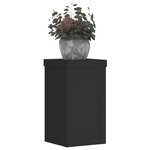 vidaXL Supports pour plantes 2 Pièces noir 10x10x18 cm bois d'ingénierie