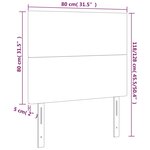 vidaXL Tête de lit à LED Blanc 80x5x118/128 cm Similicuir