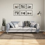 vidaXL Tapis ISTAN à poils longs aspect brillant gris 140x200 cm
