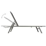 vidaXL Chaises longues lot de 2 avec table acier et textilène noir