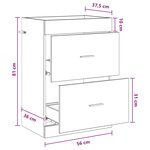 vidaXL Meuble sous lavabo de salle de bain Bois ancien