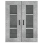 vidaXL Buffet haut Gris béton 69 5x34x180 cm Bois d'ingénierie