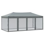 vidaXL Tente de réception pliable avec parois Anthracite 3x6 m