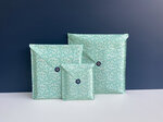 Trio pochettes cadeaux réutilisables Vert Vincennes