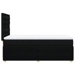 vidaXL Sommier à lattes de lit et matelas Noir 80x200 cm Tissu
