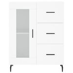 vidaXL Buffet haut Blanc 69 5x34x180 cm Bois d'ingénierie