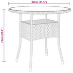 vidaXL Mobilier à dîner de jardin 3 Pièces Résine tressée Gris