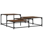 vidaXL Table basse chêne marron 107x107x40 cm bois d'ingénierie