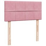 vidaXL Sommier à lattes de lit avec matelas Rose 90x190 cm Velours