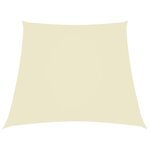 vidaXL Voile de parasol Tissu Oxford trapèze 2/4x3 m Crème