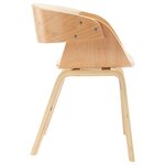vidaXL Chaises à manger lot de 4 crème bois courbé et similicuir