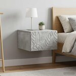 vidaXL Table d'appoint murale 2 Pièces Gris béton 34 5 x 33 x 20 cm
