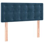 vidaXL Sommier à lattes de lit avec matelas et LED Bleu foncé 90x200cm