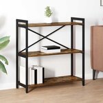 vidaXL Bibliothèque Chêne fumé 80 x 30 x 83 cm Bois d'ingénierie