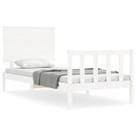 vidaXL Cadre de lit sans matelas blanc 100x200 cm bois de pin massif