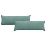 vidaXL Coussins de canapé 2 Pièces Vert Mer 120 x 40 cm