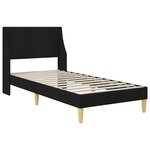 vidaXL Cadre de lit avec matelas Noir 90 x 200 cm Polyester