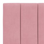 vidaXL Cadre de lit avec tête de lit Rose 90x200 cm Velours