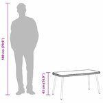 vidaXL Table basse Marron  Noir 90 x 45 x 42 cm Rattan en Poly  verre