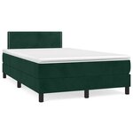 vidaXL Sommier à lattes de lit avec matelas vert foncé 120x190 cm