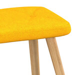 Vidaxl chaise à bascule avec tabouret jaune moutarde tissu