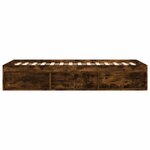vidaXL Cadre de lit chêne fumé 90x190 cm
