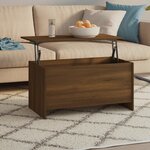 vidaXL Table basse Chêne marron 102x55 5x52 5 cm Bois d'ingénierie