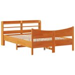 vidaXL Cadre de lit avec tête de lit cire marron 120x190cm bois de pin