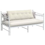 vidaXL Coussin de Dos Crème 140 x 50 cm Tissu en velours côtelé