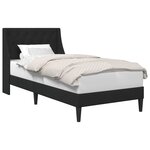 vidaXL Cadre de lit avec tête de lit Noir 80 x 200 cm Velours