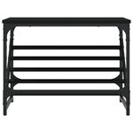 vidaXL Étagère à chaussures noir 60x30x45 cm bois d'ingénierie