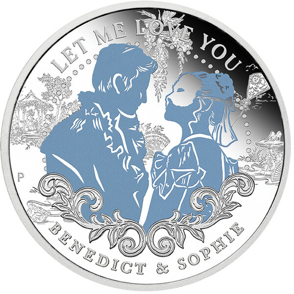 Monnaie BENEDICT AND SOPHIE Bridgerton 1/2 Oz Argent 50 Cents Tuvalu 2026