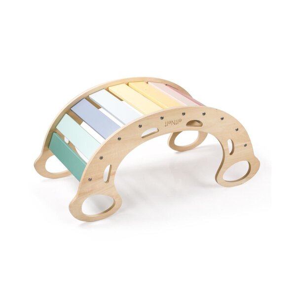 Balançoire Montessori bois PRO 5en1 pastel
