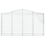vidaXL Paniers à gabions arqués 20 Pièces 200x30x100/120 cm Fer galvanisé