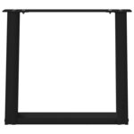 vidaXL Pieds de table basse en U  2 pièces  noir  50 x (42-43) cm  acier