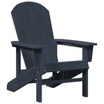 vidaXL Chaise Adirondack Bleu marine 74 x 82 x 92cm HDPE