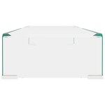 vidaXL Meuble TV/pour moniteur 80x30x13 cm verre transparent