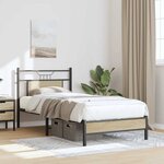 vidaXL Cadre de lit sans matelas chêne sonoma 90x190 cm