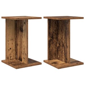 vidaXL Support de Plante 2 Pièces Bois ancien 25 x 25 5 x 40 5 cm