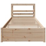 vidaXL Cadre de lit avec tête de lit sans matelas 90x190 cm