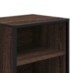 vidaXL Table de chevet chêne marron 40x31x50cm bois d'ingénierie métal