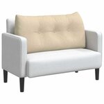 vidaXL Coussin de Dos Crème 100 x 24 x 50 cm tissu