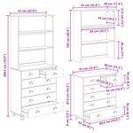 vidaXL Hutch ASKIM Cire de Miel 91 x 40 x 200 5 cm Bois de pin massif