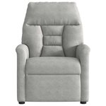 vidaXL Fauteuil inclinable gris clair tissu microfibre