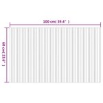 vidaXL Tapis rectangulaire naturel clair 60x100 cm bambou