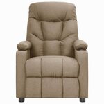 vidaXL Fauteuil inclinable Taupe Tissu