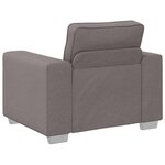 vidaXL Canapé 3 Pièces Taupe 219 x 80 x 82 cm Tissu en lin mélangé