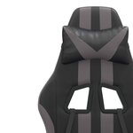 vidaXL Chaise de jeu pivotante Noir et gris Similicuir