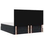 VidaXL Cadre de lit ottoman avec matelas noir 160x200 cm velours