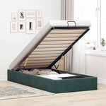 vidaXL Cadre de lit ottoman sans matelas vert foncé 90x200 cm velours